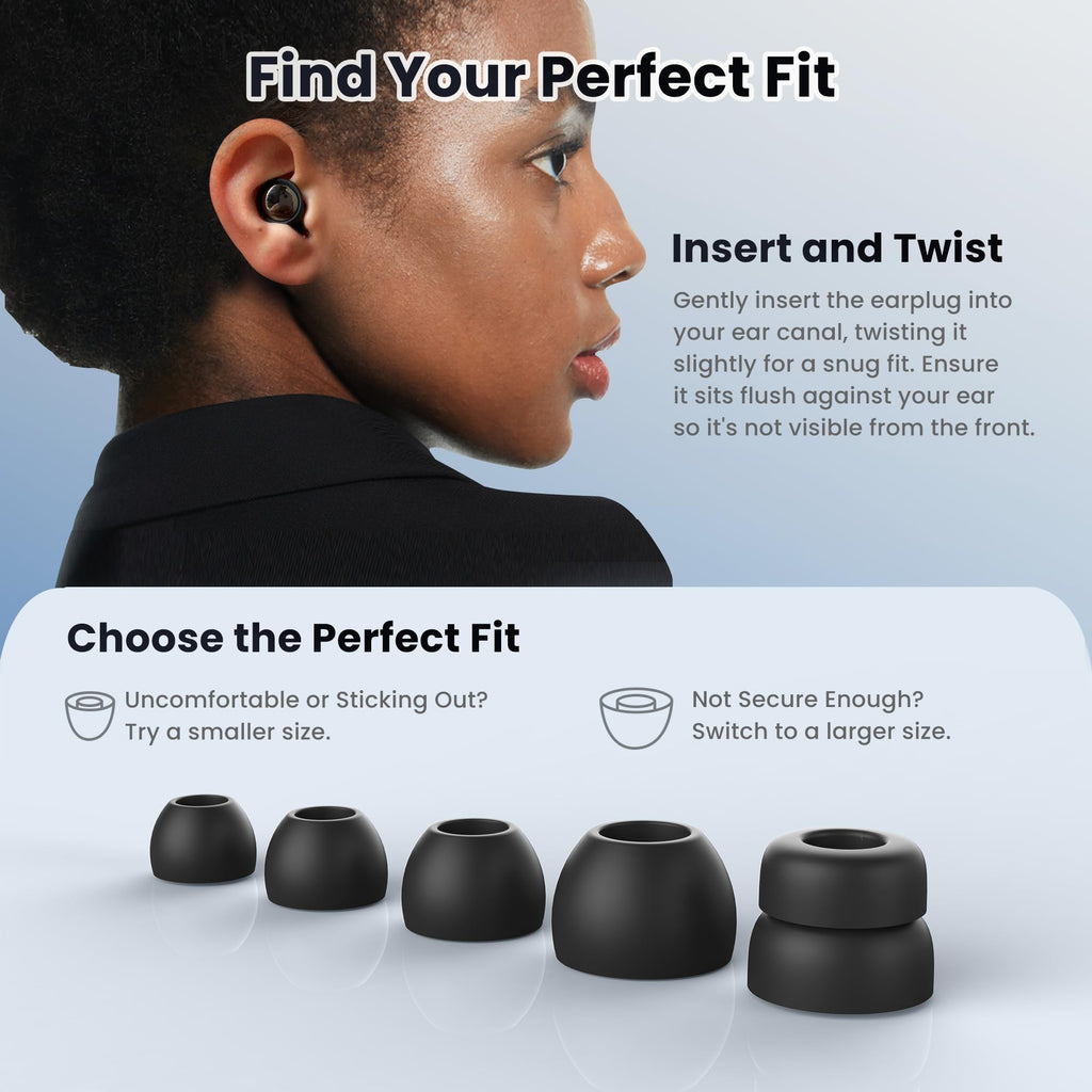 Selouj 2025 Upgraded Ear Plugs for Sleeping Noise Cancelling, NRR 45dB EarPlugs for Sleeping, Concerts & Festivals, Traveling, S