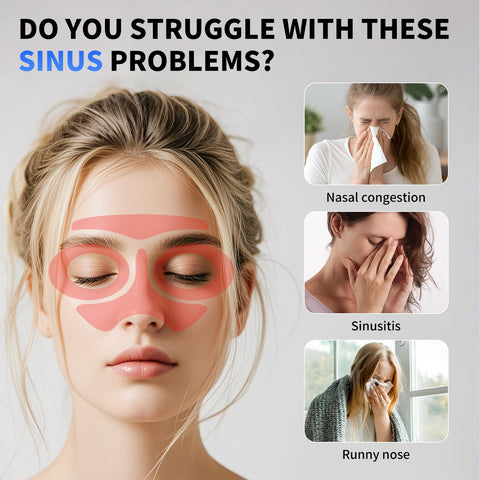 Aroma Season Heated Sinus Mask, Sinus Pressure Relief Mask with 5 Heat & 6 Timer Settings, Face Mask for Nasal Congestion, Sinus