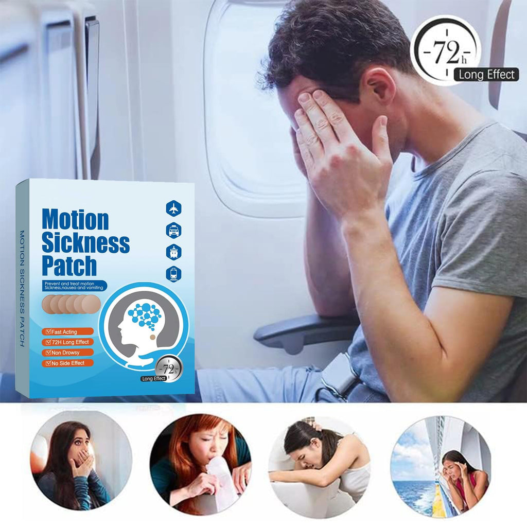 20PCS Motion Sickness Patches, Anti Nausea Sea Sickness Patch for Cruise, No Side Effects for Car and Boat Rides, Ships, Cruise