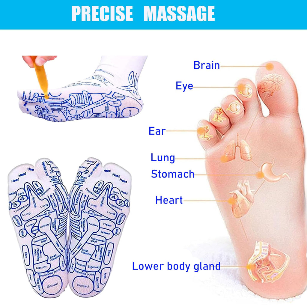Reflexology Socks With Tools and Gloves, Massage Socks With Trigger Point, Foot Massager, Suitable for Men and Women, Value-Pack