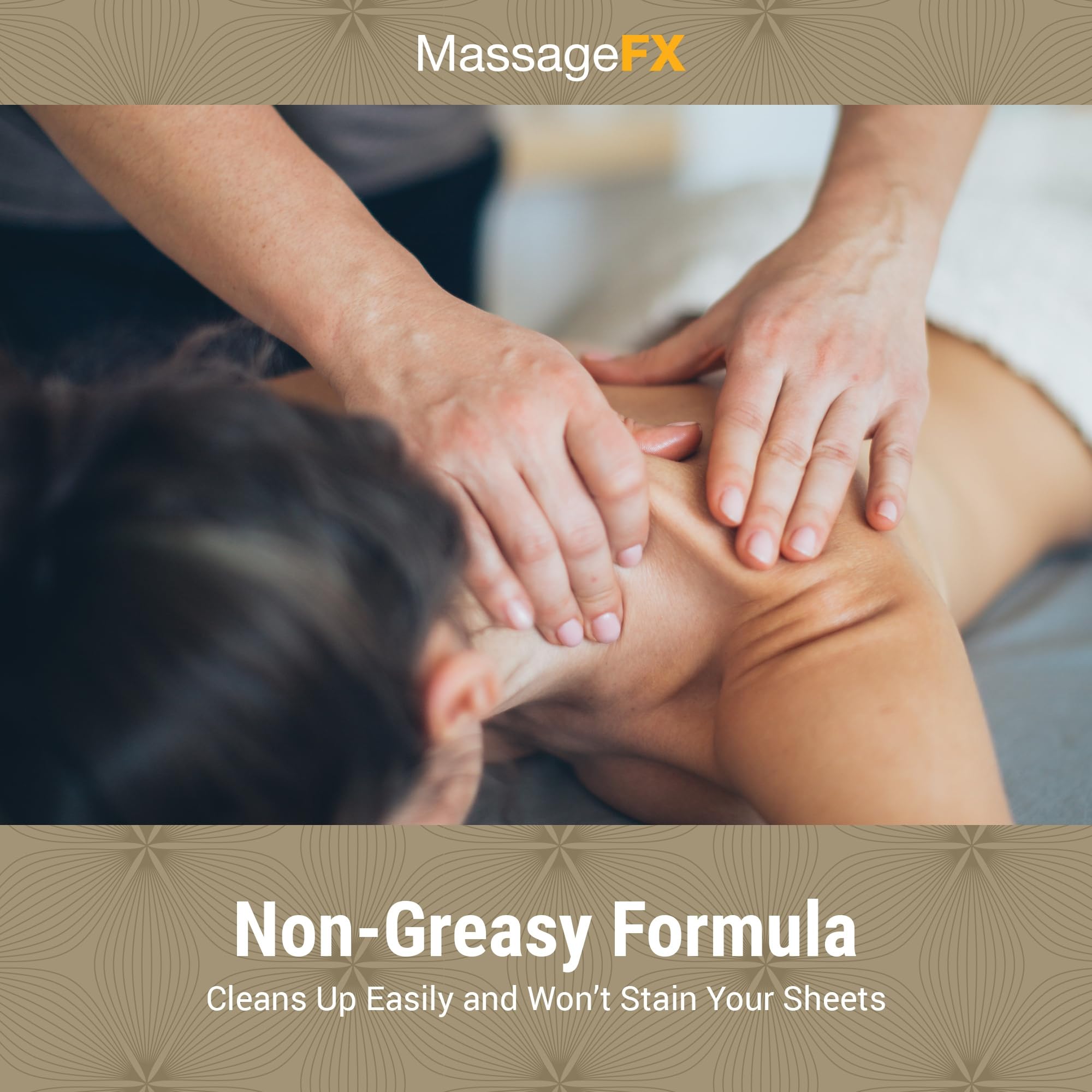 Massage FX Unscented Massage Lotion, 1 Gallon - Soothing Formula Provides Smooth Extended Glide - Non Sticky Formula Easy Glide