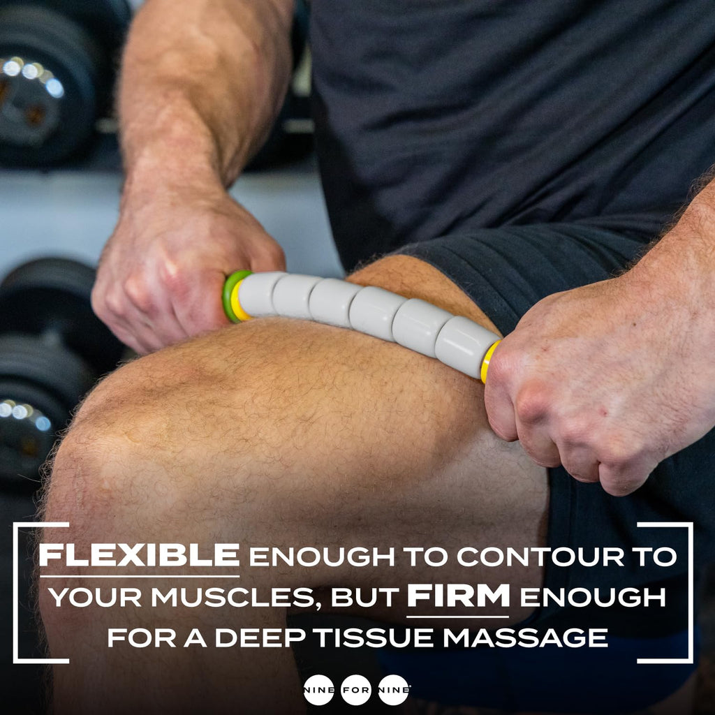 Massage Stick 14 Flexible Handheld Spindle Massage Roller - Full Body Muscle Recovery & Myofascial Release (Small - 14 Massage S
