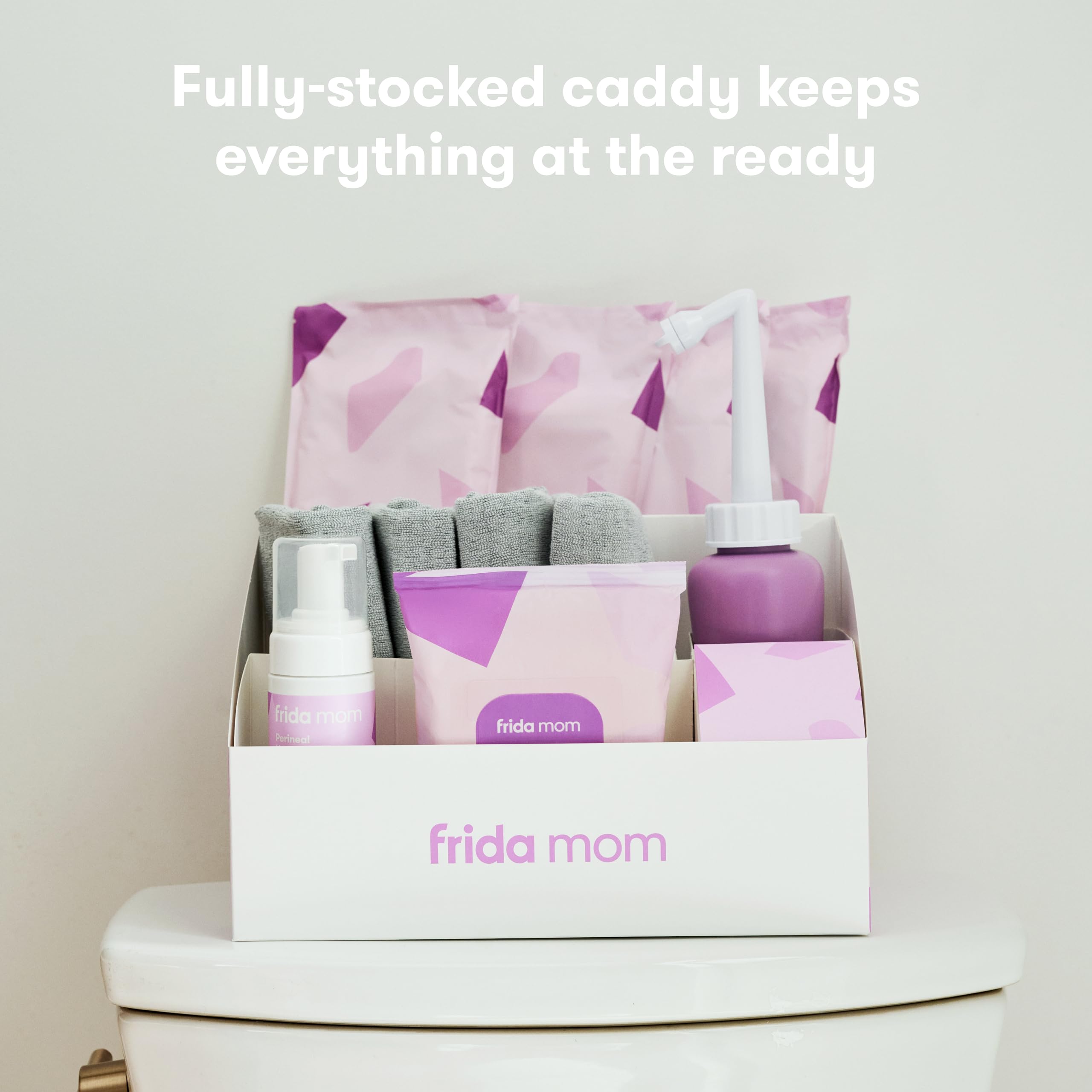 Frida Mom Postpartum Recovery Essentials Kit, Includes Disposable Underwear, Instant Ice Maxi Pads, Perineal Healing Foam, Perin