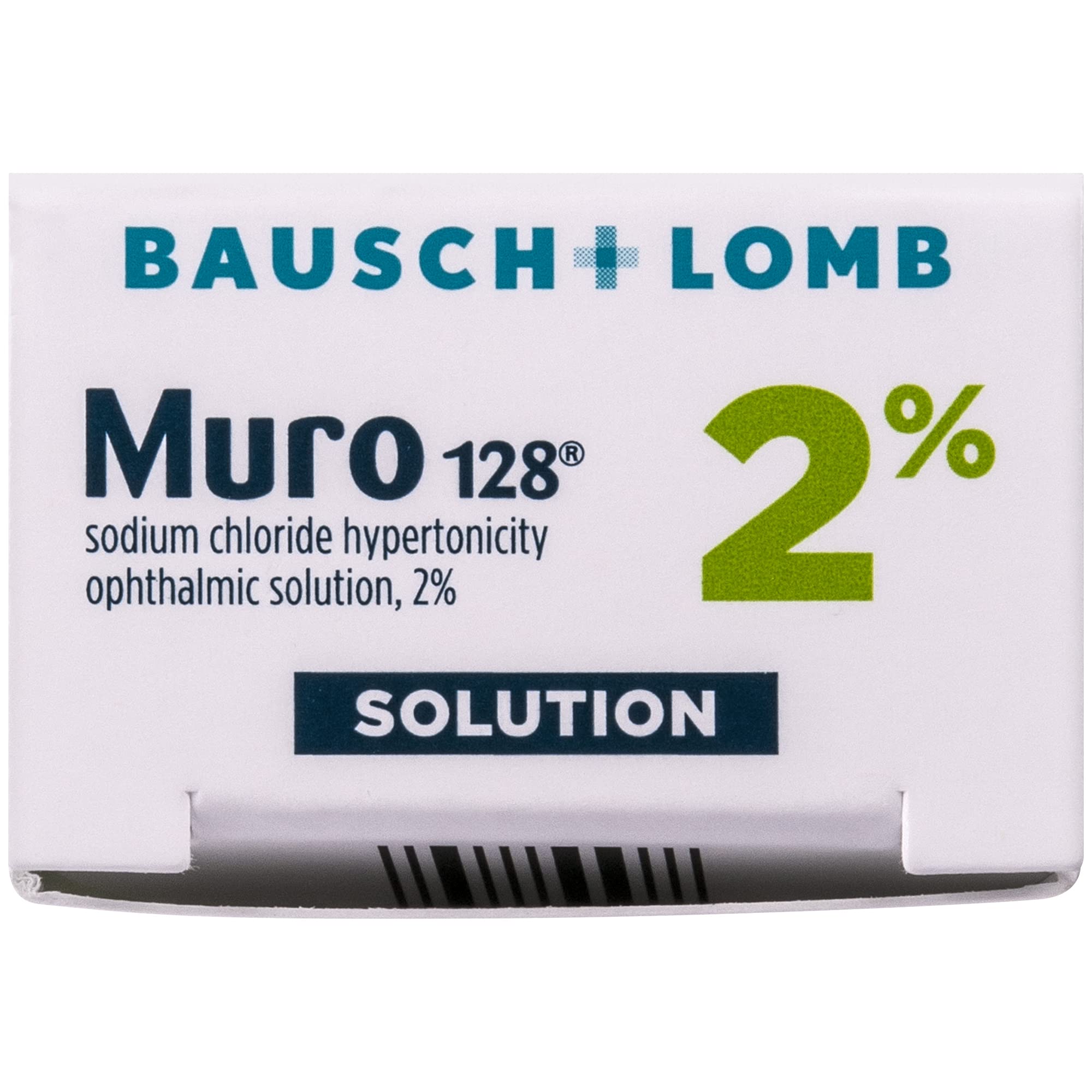 Muro 128 2% Sodium Chloride Hypertonicity Ophthalmic Solution, from Bausch + Lomb, 0.5 Fl Oz (15 mL)