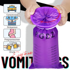 YGDZ Barf Bags, 15 Pack Vomit Bags Disposable Throw Up Emesis Bags Puke Nausea Bags for Travel Motion Sickness, Car & Aircraft,