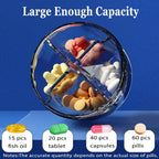 Portable Pill Box, GloDeals Weekly Pill Organizer 7-Day Travel Medicine Organizer BPA Free Moisture Proof Portable Medicine Cont