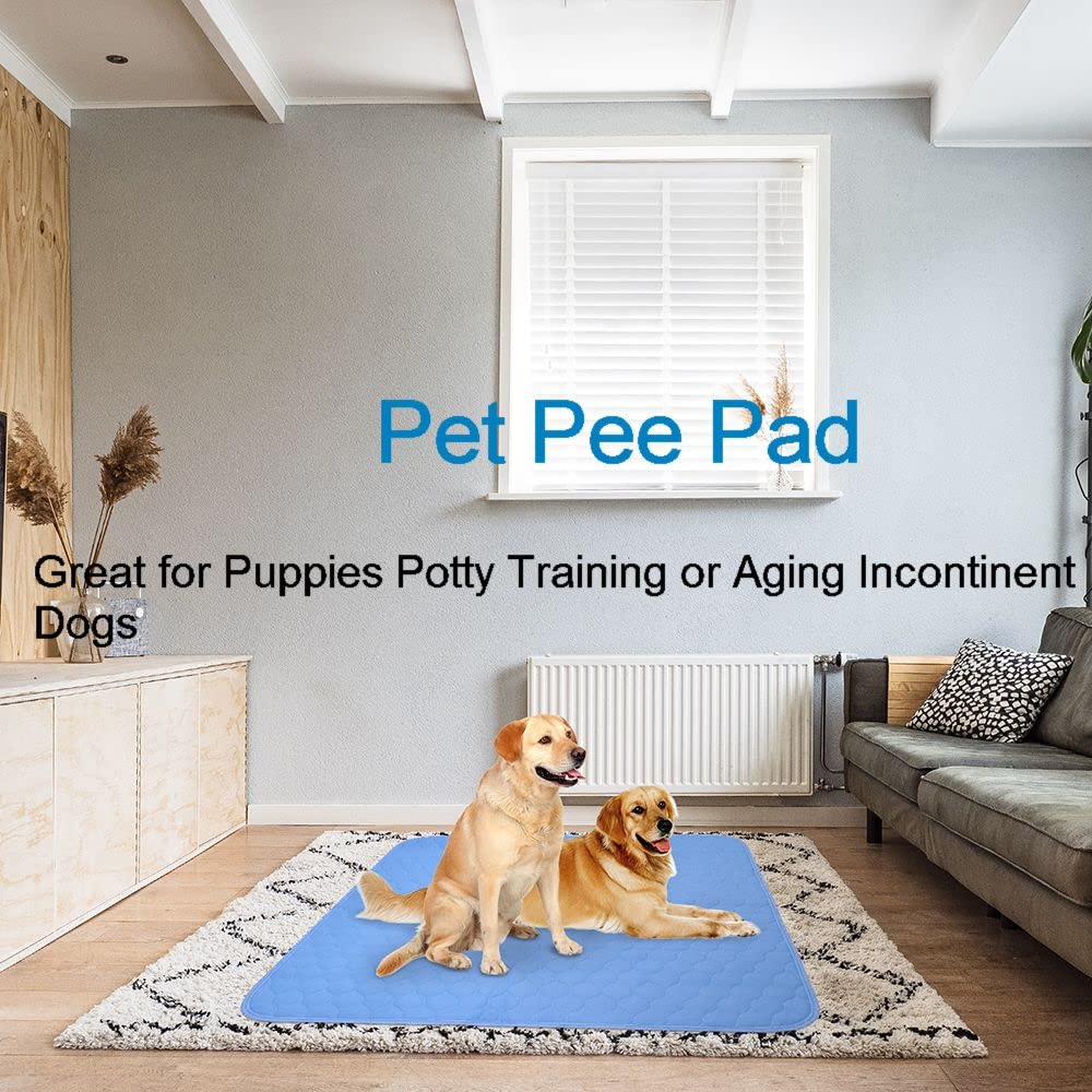 2PCS Reusable Underpads Large 34 x 36, Upgrade Cooling Waterproof Bed Pads with Heavy Absorbent, Washable for Incontinent, Potty