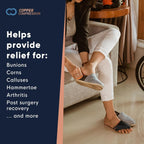 Copper Compression Bunion Corrector Relief Sleeve - Gel Cushion Pads - Copper Infused - Orthopedic Brace Big Toe Alignment - Hal