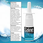 Shusher Care Saline Spray for Nose - Nasal Spray Saline Solution for Newborn, Baby & Adults, Salt Water Decongestant Mist for St