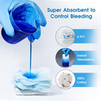SuccorWare 8 Packs Sterile Compressed Gauze with Z-Folded - Wound Gauze for Bleed Stop, 4.5 x 4.1 Yards, 6-Ply - for First Aid K