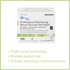 McKesson True METRIX Blood Glucose Test Strips for Diabetes [400 Strips] Professional Monitoring System, Multiple Patient Use