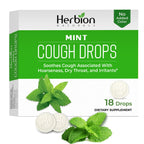 HERBION Naturals Cough Drops with Mint Flavor, Soothes Cough, for Adults and Children Over 6 Years, 18 Drops, No Artificial Flav