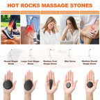 Primachen Hot Stones Massage Warmer Kit, 21 Pcs Hot Stones Massage Set, Hot Rocks Basalt Massage Stones for Home Spa Warming The