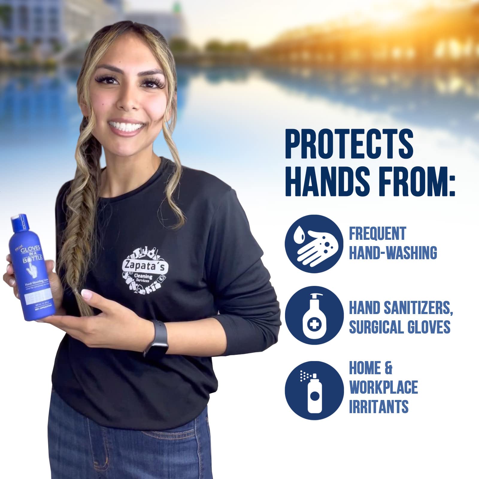 Gloves In A Bottle Psoriasis Eczema Relief Cream - Shielding Lotion for Women, Men, Baby - Cracked Hands Repair Cream - Dermatit