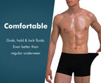 AIRCUTE Washable Absorbent Urinary Incontinence Underwear for Men, Soft Leak Proof Boxer Briefs for Bladder Leakage 60ML (5X-Lar