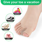 Ajoysoul Toe Separator for Women, 6pcs Big Toe Bunion Corrector Toe Straightener with Fabric Sleeve, Toe Protector Relief Pain f