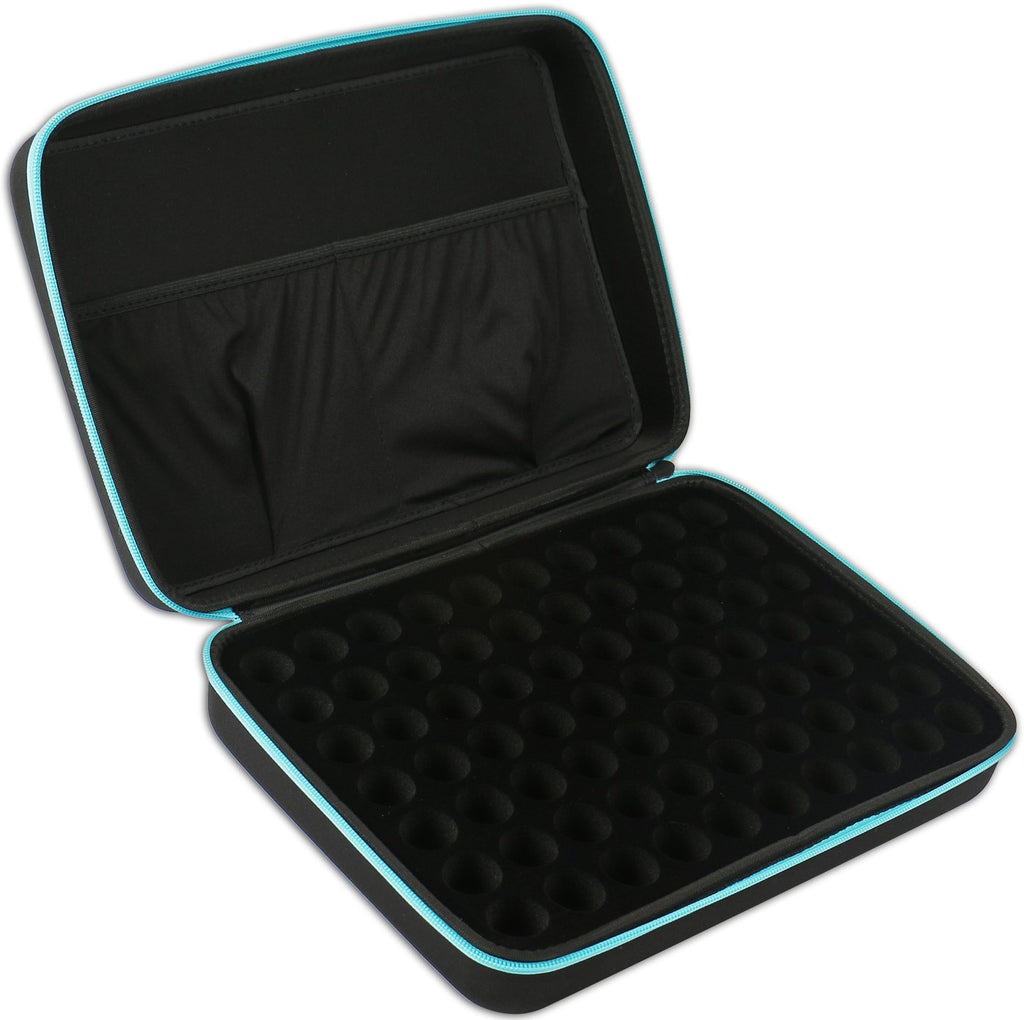 70 Essential Oils Carrying Case for 5ml, 10ml and 15ml Bottles - Hard Shell Exterior Storage Organizer Holds doTerra, Young Livi