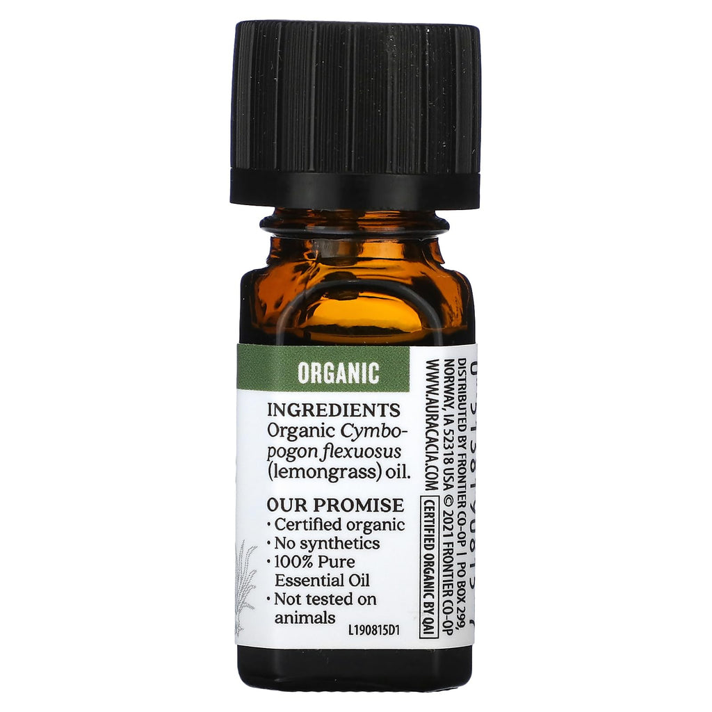 Aura Cacia Organic Lemongrass Essential Oil 0.25 fl. oz.
