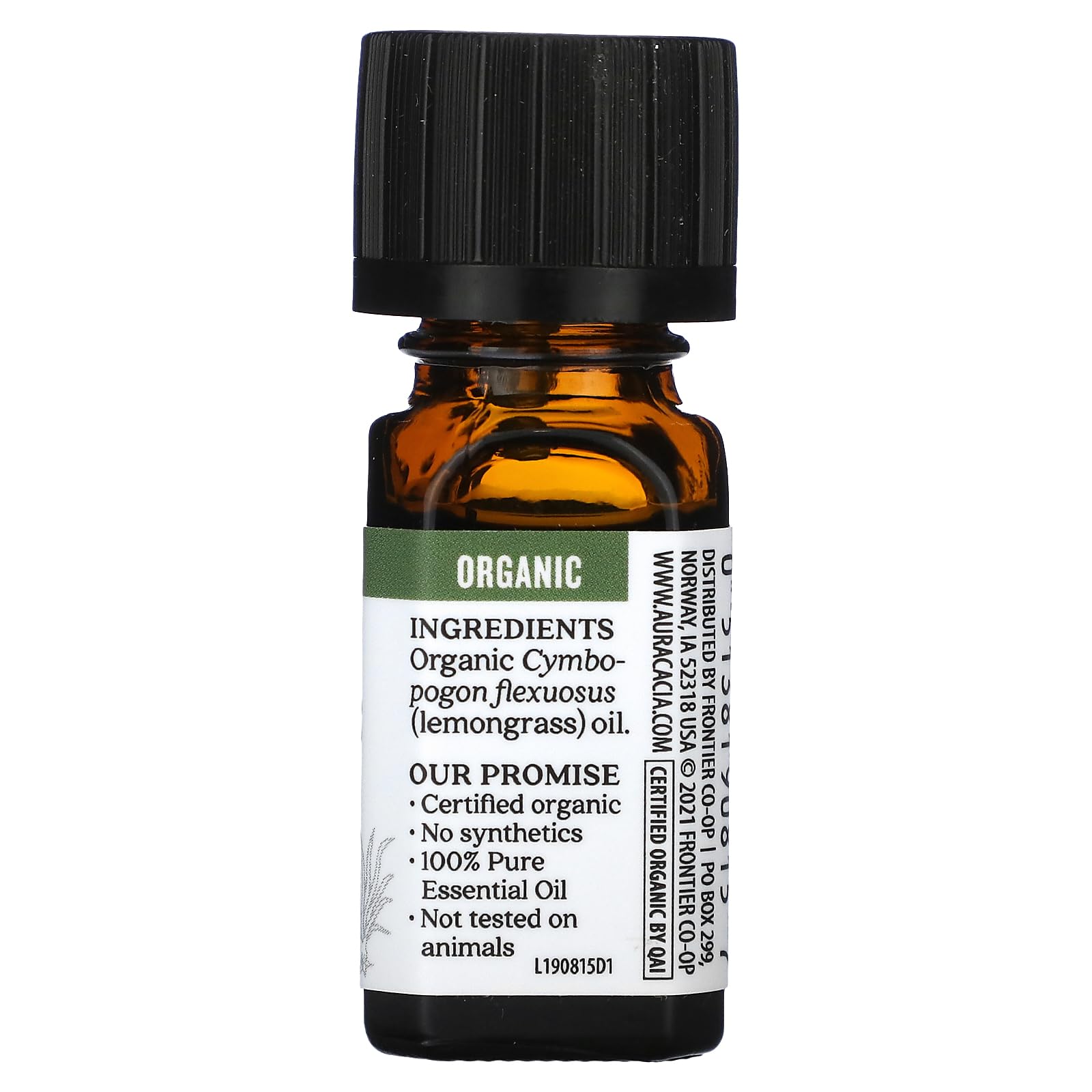 Aura Cacia Organic Lemongrass Essential Oil 0.25 fl. oz.