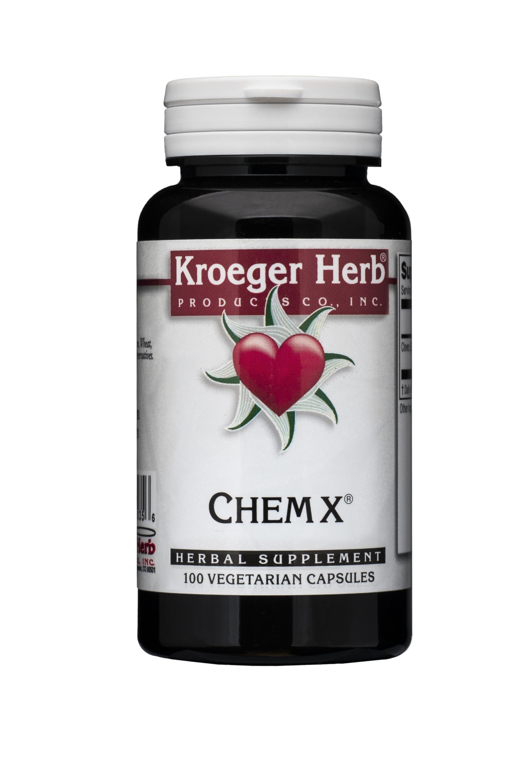 Kroeger Herb, Chem X, Daily Advanced Detox and Cleansing Formula, Supports Health Liver Function with Red Clover, Yellow Dock, P