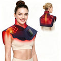 Red Light Therapy for Neck Shoulder, 660nm & 850nm Infrared Light Therapy Wrap, Cordless 5000mAh Rechargeable Light Therapy Pad 