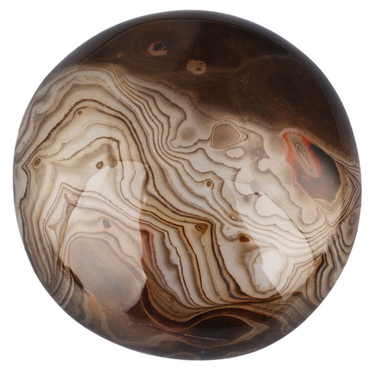 SUNYIK Natural Banded Agate Palm Stones Worry Pocket Stone, Polished Irregular Shaped Sphere Decortarion 1.5-2   