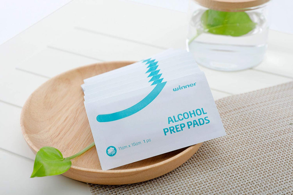 Winner Large Alcohol Prep Pads, 6 x 4 Alcohol Swabs Individually Wrapped, 4-Ply Cotton Alcohol Pads, 200 Count 70% Isopropyl Alc
