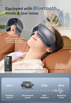 Llano Valentine's Day Mother's Day Gift,Upgrade Eye Massager with Heat, Portable Eye Massage with Bluetooth Music, Eye Mask Mass