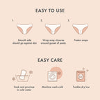 Rael Reusable Panty Liners Menstrual, Organic Cotton Cover - Postpartum Essential, Cloth Panty Liners for Women, Washable, Soft