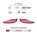 Superfeet Run Womens Support Insoles - Trim-to-Fit High Arch Support - Carbon Fiber Orthotic Shoe Inserts for Running Shoes - P
