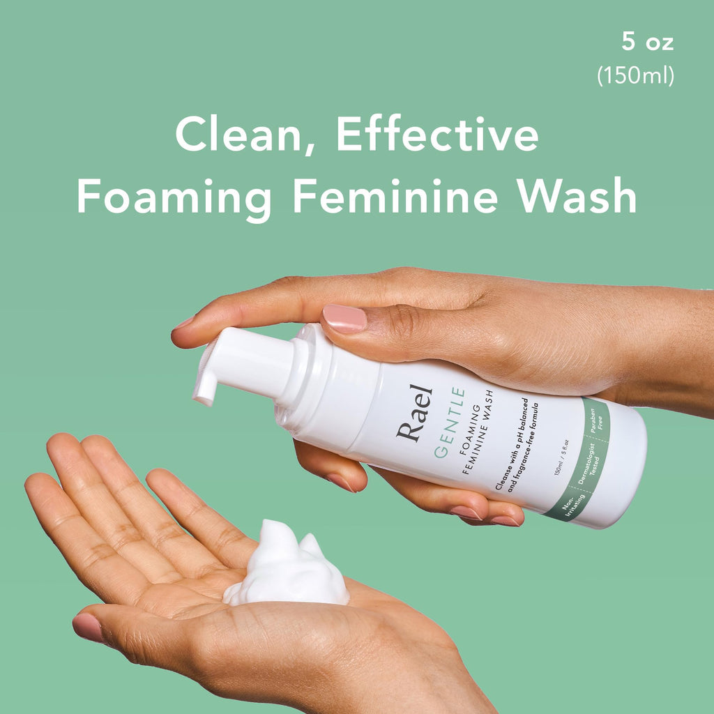 Rael Feminine Wash, Foaming Cleansing Wash - pH Balance Intimate Wash Women, Unscented, Sensitive Skin, All Skin Types, Vegan, C