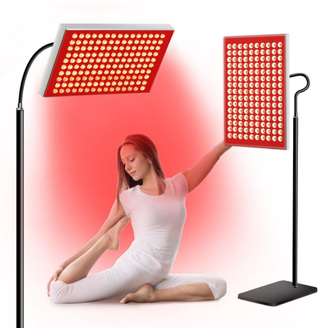 Red Light Therapy for Body, Red Infrared Light Therapy Panel with Stand, Red Light Therapy Lamp,LED 660nm Red Light and 850nm Ne