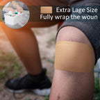 Geiserailie 30 Pcs Flexible Extra Large Adhesive Bandages 5 x 3 Sterile Fabric Adhesive Bandages with Non Stick Pad, Latex Free