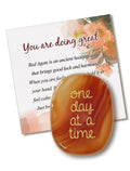 SOLICIEL One Day at A Time Agate Healing Crystal, Thinking of You Gifts for Him for Her Anxiety Relief Items You Got This Sobrie