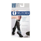 Truform Compression Socks, 15-20 mmHg, Women's Dress Socks, Knee High Over Calf Length, Black Diamond Knit, Small