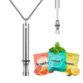 VOLRANDO Breathing Necklace to Quit Smoking Breathe Free Necklace with Filter Contains 3 kinds of Fragrance Breathing Necklaces 