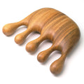 Moreinday Wooden Scalp Massager Comb, Green Sandalwood Handmade Massage Comb for Hair Growth and Scalp Relax, Loc Comb for Siste