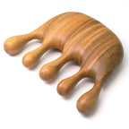 Moreinday Wooden Scalp Massager Comb, Green Sandalwood Handmade Massage Comb for Hair Growth and Scalp Relax, Loc Comb for Siste