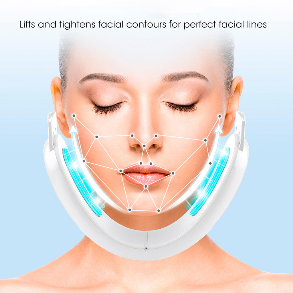 4 in 1 Massager for Face, Facial Sculpting Device for Double Chin, Reduces Sagging Skin, Remote Control Operation with 5 Modes,