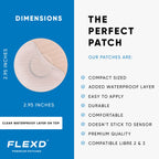 Flexd - Freestyle Waterproof Sensor Covers for Libre 2 & 3 - (30 Pcs) - Libre 3 Sensor Covers - CGM Adhesive Patches - Without A