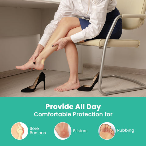 Gel Blister Bandages Blister Pads - Welnove 20ct Blister Cushions - Waterproof Hydrocolloid Bandages for Feet, Fingers, Toes, He