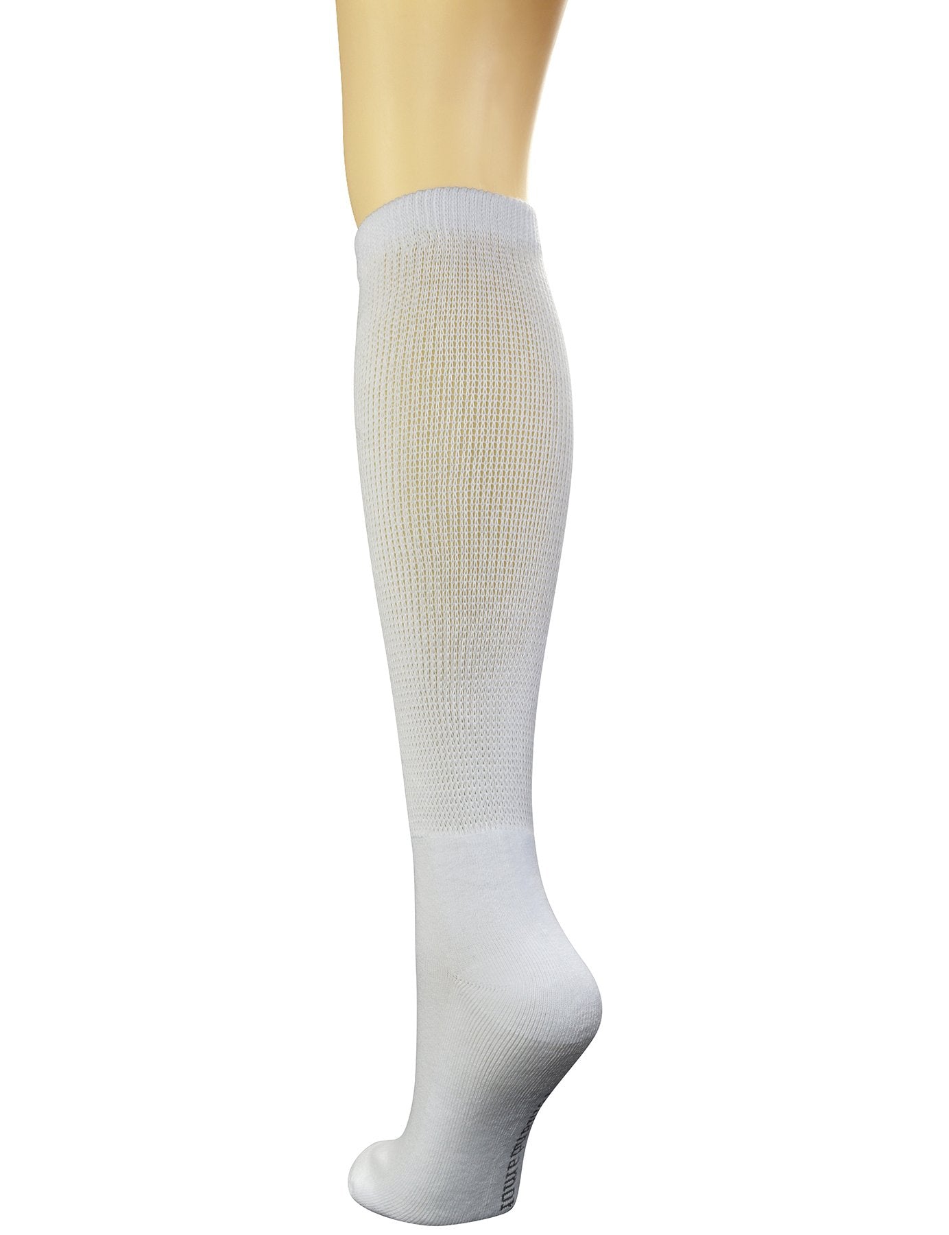 Yomandamor Women's Non-binding Cotton Knee-Hi Diabetic Socks Boot Socks with Cushion Sole and Seamless Toe,4 Pairs L Size