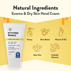 ECZEMA HONEY Oatmeal Hand Cream - Natural Hand & Body Lotion for Eczema Rash Relief - Eczema Cream for Dry, Itchy, Sensitive, &