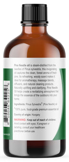 Viva Doria Pine Needle Essential Oil, 100% Pure, Natural, Pine Essential Oil, Undiluted, for Aromatherapy | Food Grade, 118 mL (