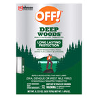 OFF! Deep Woods Mosquito and Insect Repellent Wipes, Long lasting, 12 Individually Wrapped Wipes