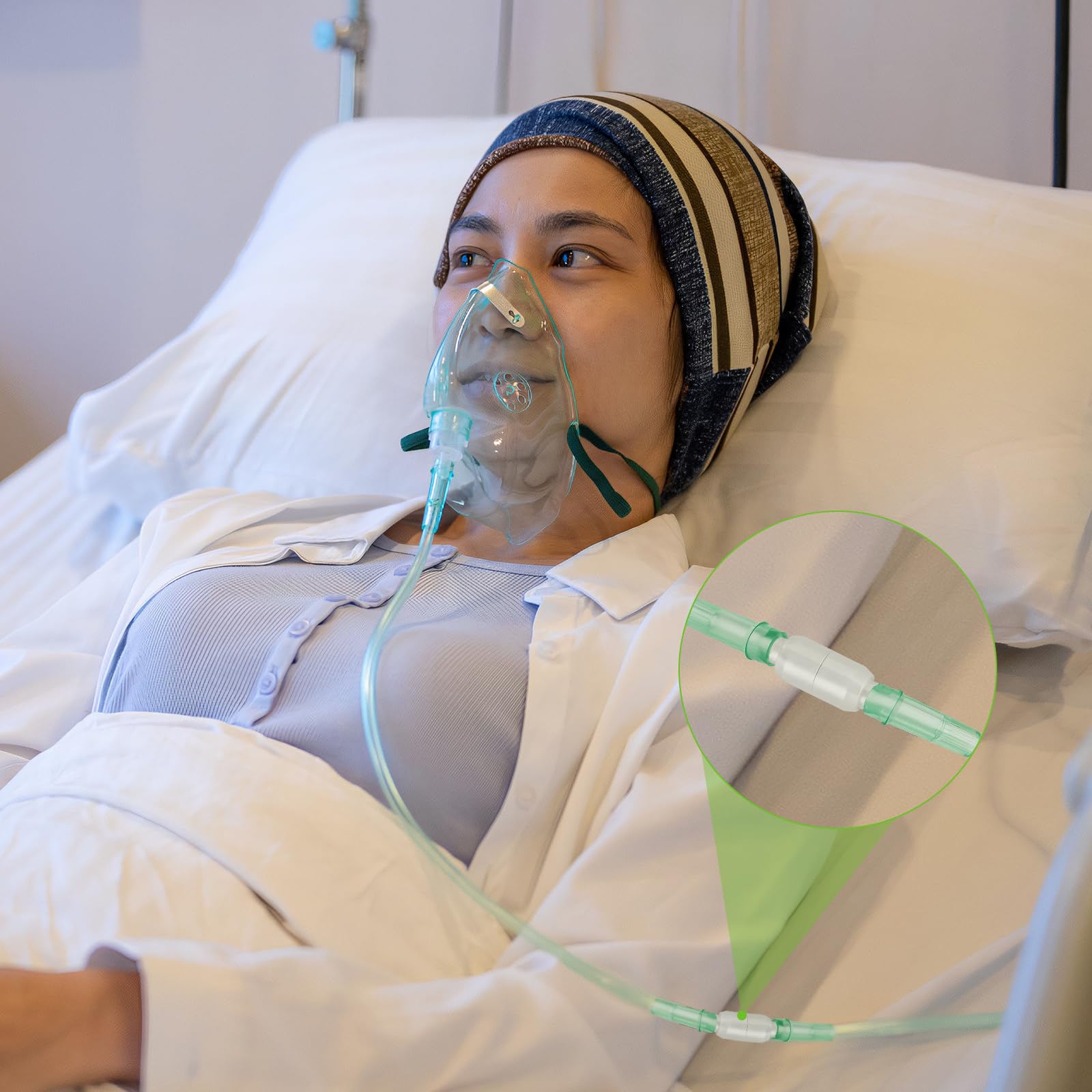 10 Pack Swivel Connector for Oxygen Tubing - Cannula Connector, Avoid Tangling (Male to Male)