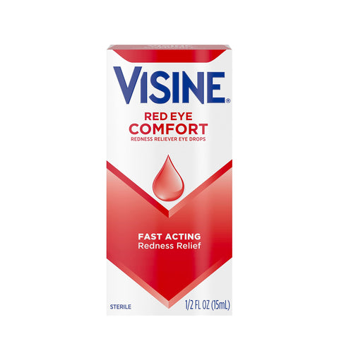 Visine Red Eye Comfort Redness Relief Eye Drops to Help Relieve Red Eyes Due to Minor Eye Irritations Fast, Tetrahydrozoline HCl