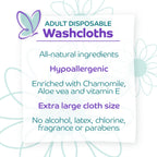 AWOW Professional Wipes for Adults - 50 Extra Large No Rinse Body Wipes for Adults Bathing, Camping Wipes, Adult Wipes for Incon