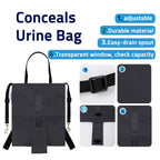 JISUNZON Urine Drainage Bag Holder - Privacy Covers for Wheelchairs, Bed Rails, Scooters - Conceals Catheter Line, Nephrostomy P