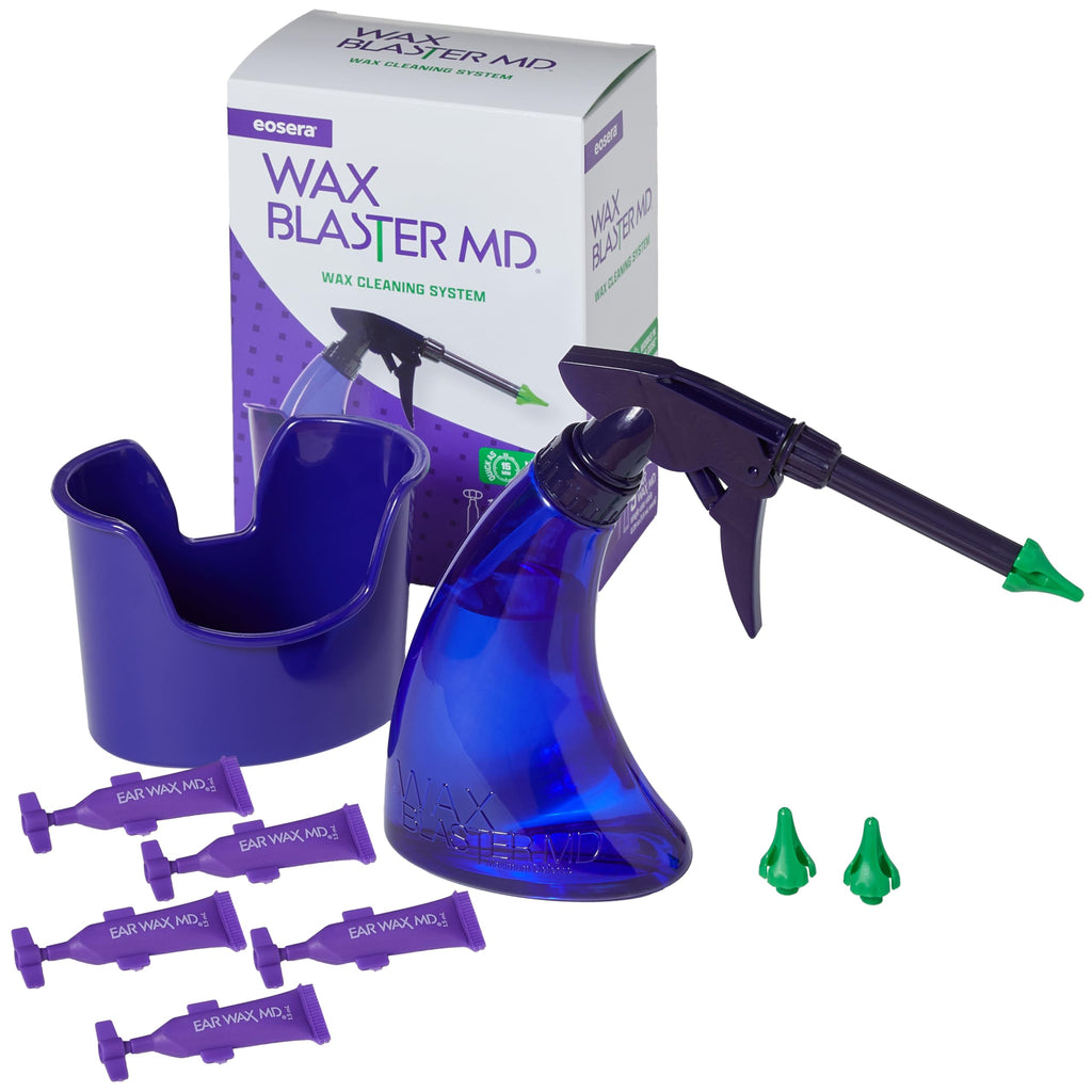 eosera Wax Blaster MD- Wax Cleaning System 5-ct Single Use VIals | Gentle Ear Irrigation for Routine Cleaning | Clinically Prove